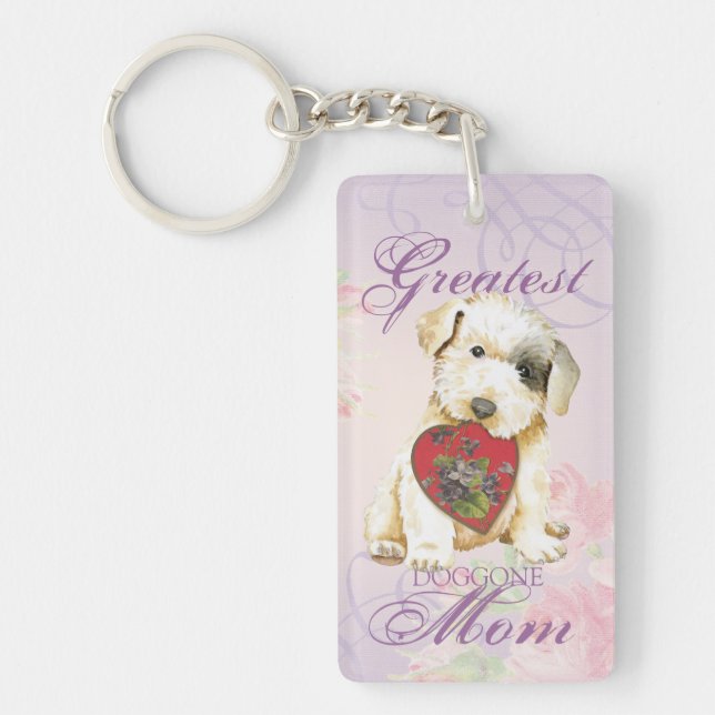 Sealyham Terrier Heart Mamma Keychain (Framsidan)