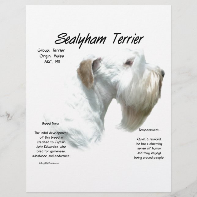 Sealyham Terrier Historik (Framsida)