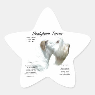 Sealyham Terrier Historik Stjärnformat Klistermärke