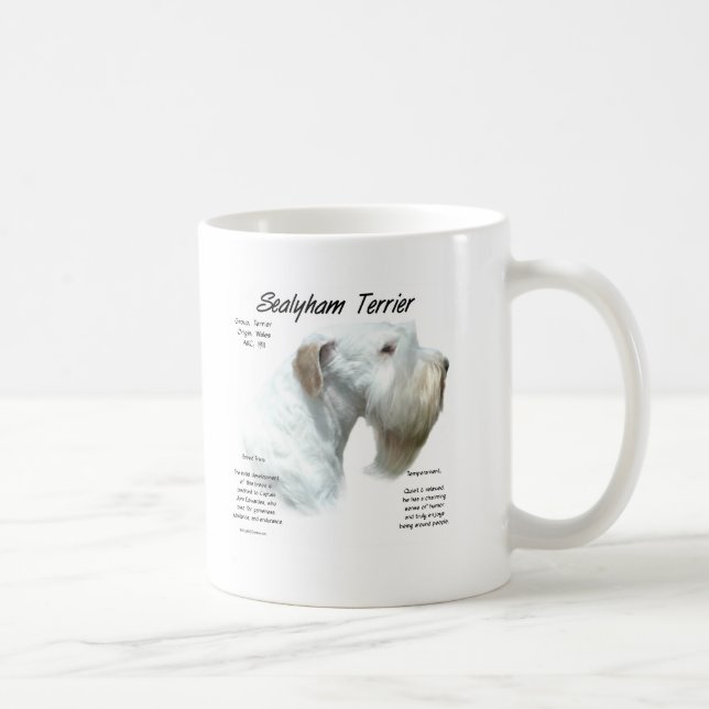 Sealyham Terrier History Design Kaffemugg (Höger)