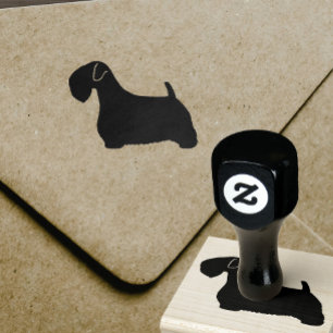 Sealyham Terrier Hund aveln Silhouette Stämpel