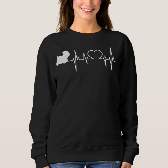 Sealyham Terrier Hund Heartslag T Shirt (Framsida)
