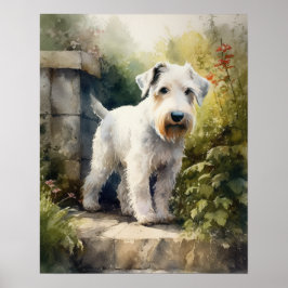 Sealyham Terrier Hund Konsttryck Poster