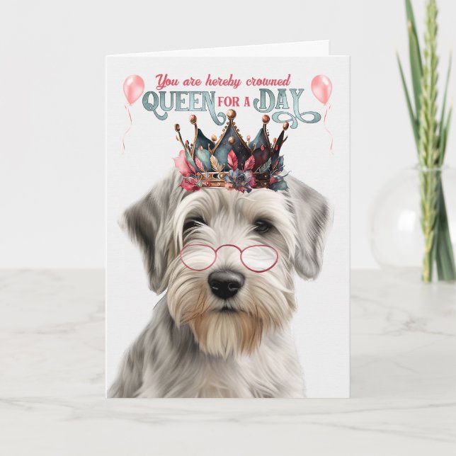 Sealyham Terrier Hund Queen Day Funny Birthday Kort (Framsida)