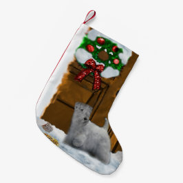 Sealyham Terrier jul Liten Julstrumpa