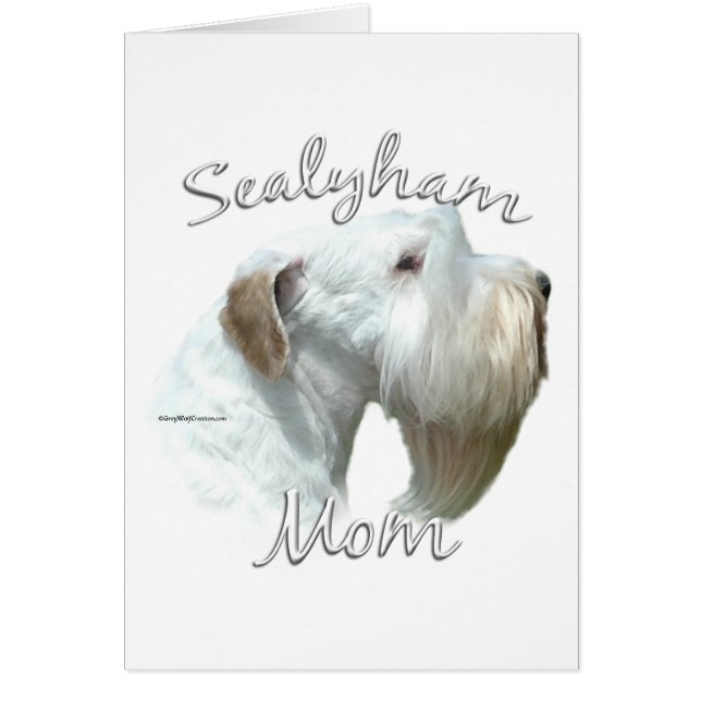 Sealyham Terrier Mamma 2 Hälsningskort (Framsidan)