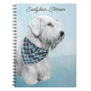Sealyham Terrier Painting - Cute Original Hund Art Anteckningsbok