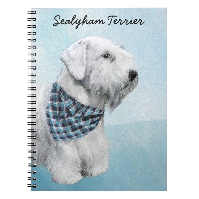 Sealyham Terrier Painting - Cute Original Hund Art Anteckningsbok (Framsidan)