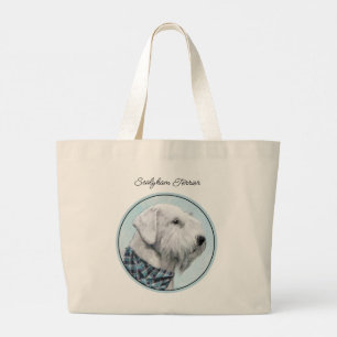 Sealyham Terrier Painting Cute Original Hund Art Jumbo Tygkasse