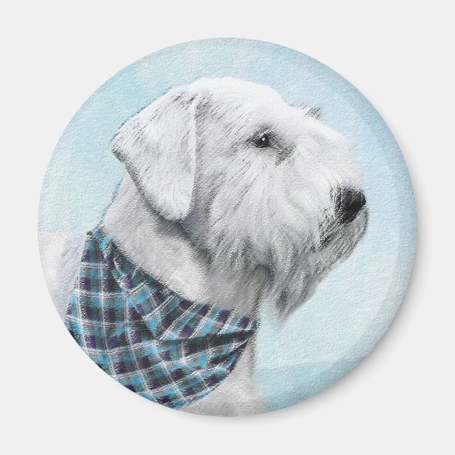 Sealyham Terrier Painting - Cute Original Hund Art Magnet (Framsidan)
