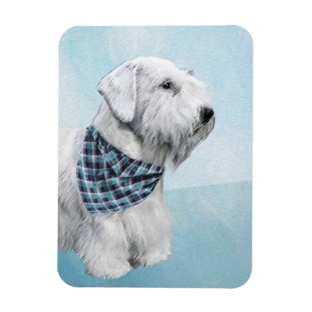 Sealyham Terrier Painting - Cute Original Hund Art Magnet (Vertikal)