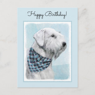 Sealyham Terrier Painting - Cute Original Hund Art Vykort