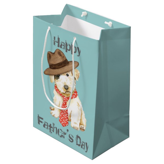Sealyham Terrier Pappa Medium Gift Bag (Framsidan Vinklad)