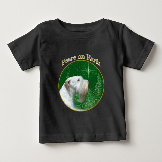 Sealyham Terrier Peace on Earth T Shirt (Framsida)