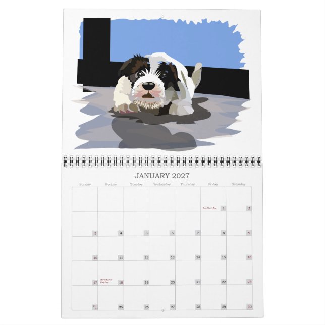 Sealyham Terriers Ställen och Ansikte 2012 Kalender (Jan 2027)