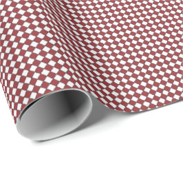 SEAM MATCHES: Red White Checked Wrapping Papper Presentpapper