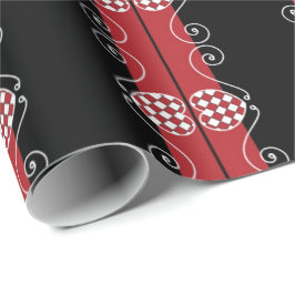 SEAM MATCHES: Valentine Heart check WrappingPaper Presentpapper