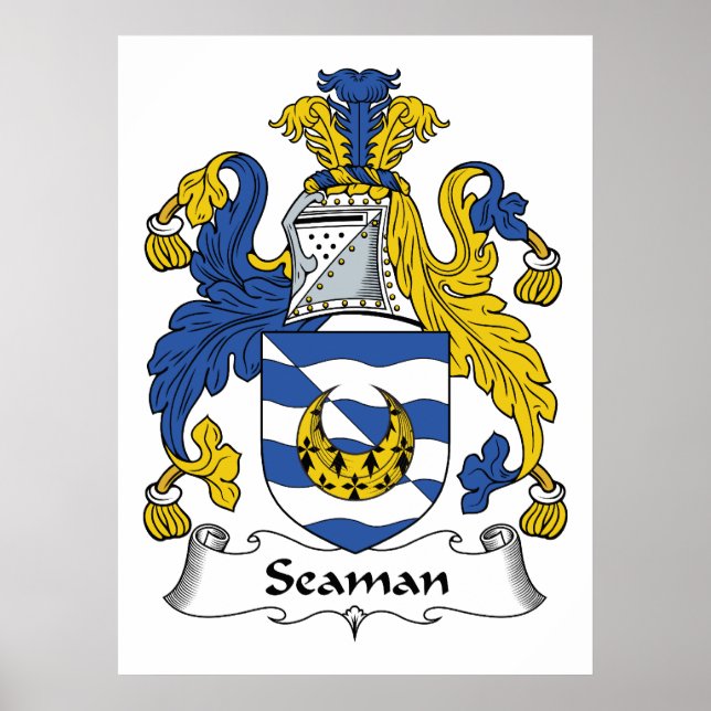 Seaman Family Crest Poster (Framsidan)