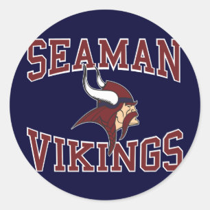 Seaman Vikings Runt Klistermärke
