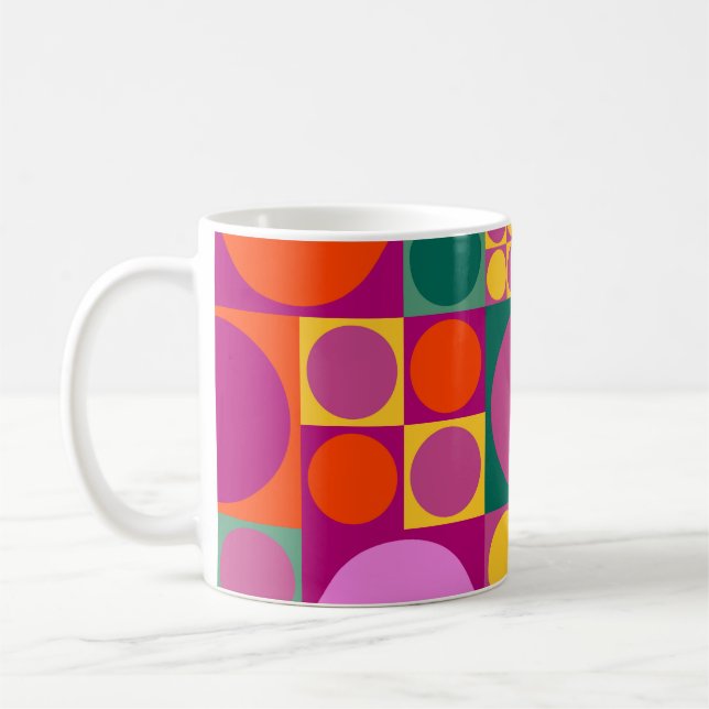 Seamless abstract geometric background pattern,  r kaffemugg (Vänster)