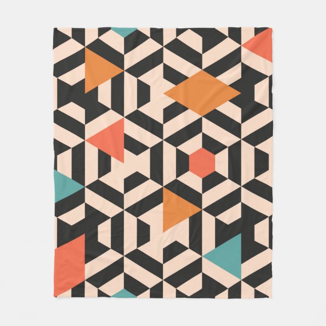 Seamless abstract pattern of geometric shapes. Geo Fleecefilt (Framsidan)