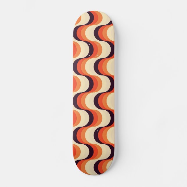 Seamless abstrakt konst för Retro femtiotal Mini Skateboard Bräda 18,7 Cm (Framsida)
