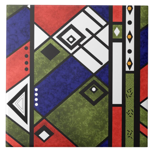 Seamless african ethno Traditional struktur mönste Kakelplatta (Framsidan)