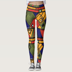 Seamless african ethno Traditional struktur mönste Leggings
