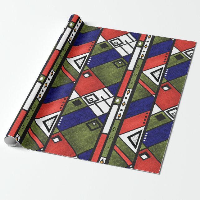 Seamless african ethno Traditional struktur mönste Presentpapper (Utrullad)