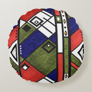 Seamless african ethno Traditional struktur mönste Rund Kudde