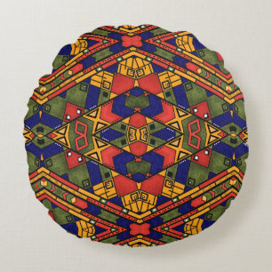 Seamless african ethno Traditional struktur mönste Rund Kudde