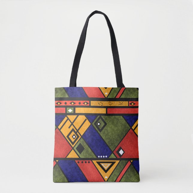 Seamless african ethno Traditional struktur mönste Tygkasse (Framsida)
