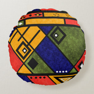 Seamless african ethno traditionell struktur mönst rund kudde