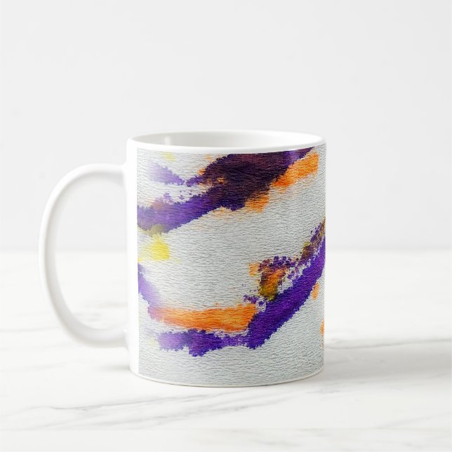 Seamless animal zebra. Dirty art pattern. Abstract Kaffemugg (Vänster)