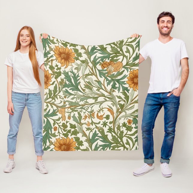 Seamless Arts and Crafts style repeating pattern Fleecefilt (På plats)