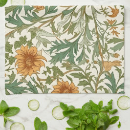 Seamless Arts and Crafts style repeating pattern Kökshandduk