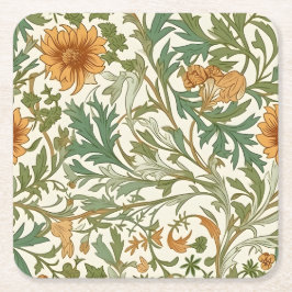 Seamless Arts and Crafts style repeating pattern Underlägg Papper Kvadrat