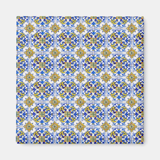 Seamless Azulejo Art Tile Magnet (Framsidan)