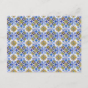 Seamless Azulejo Art Vykort