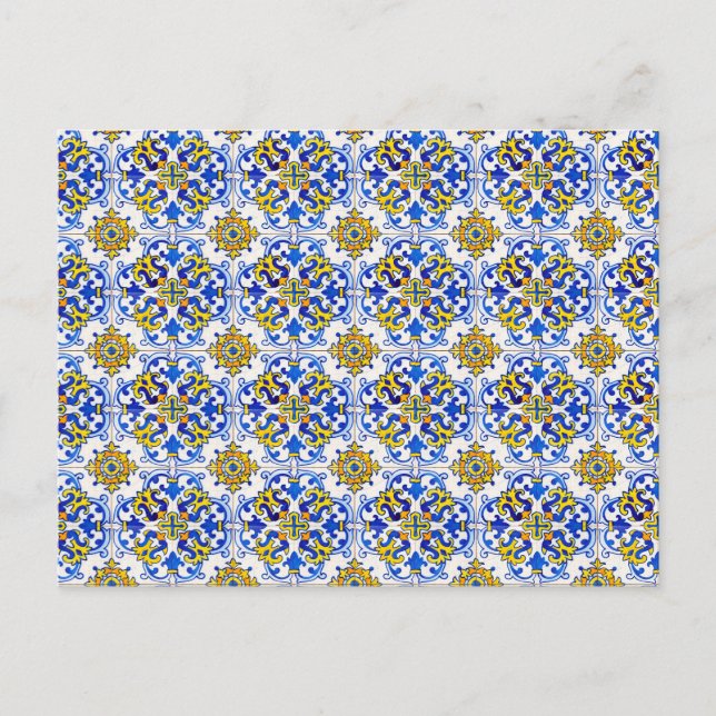 Seamless Azulejo Art Vykort (Framsida)