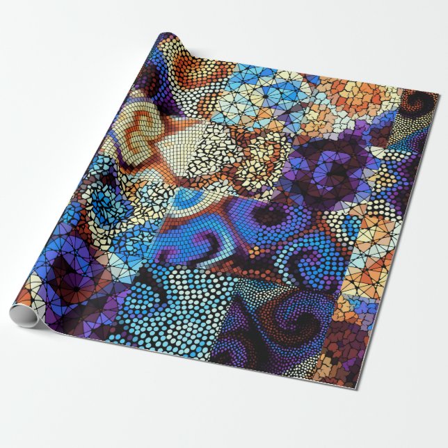 Seamless background pattern. Mosaic art pattern ba Presentpapper (Utrullad)