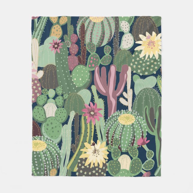 seamless background with cactus fleecefilt (Framsidan)