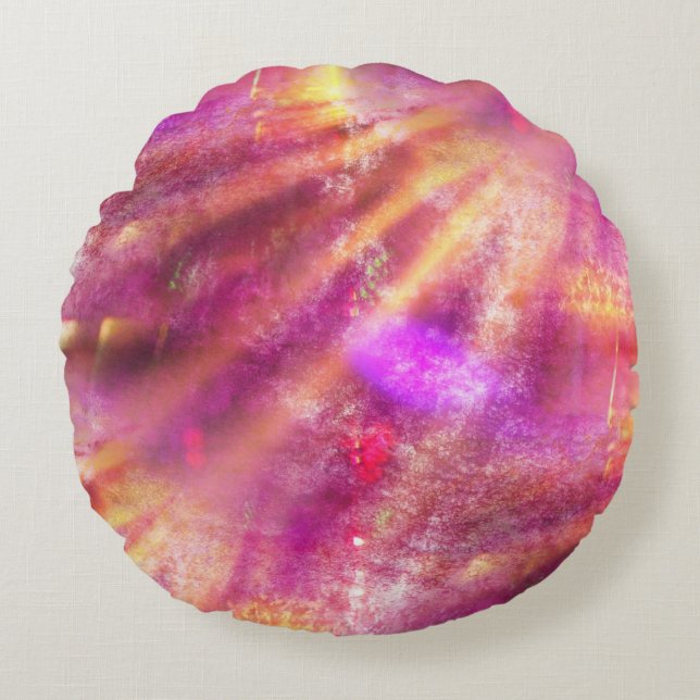 seamless bakgrundslilor för färg, rosor rund kudde (Framsidan)