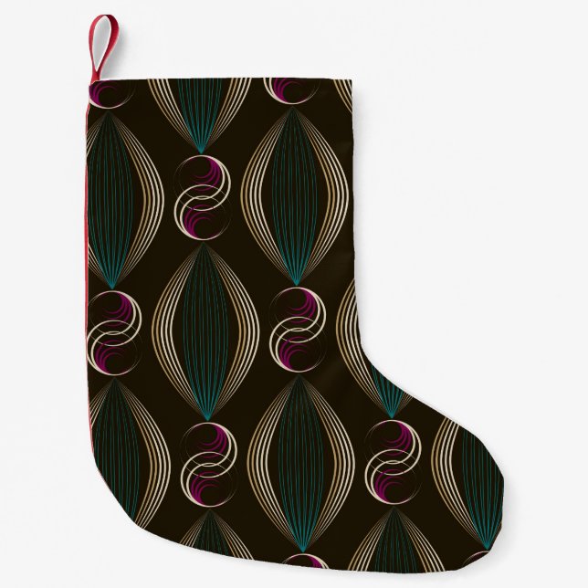 Seamless beautiful art deco pattern ornament. Geom Liten Julstrumpa (Framsidan)