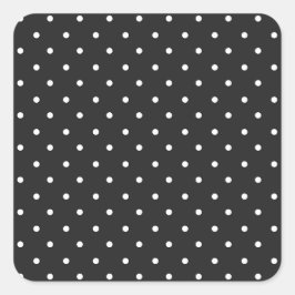 Seamless black and white polka dot pattern  fyrkantigt klistermärke