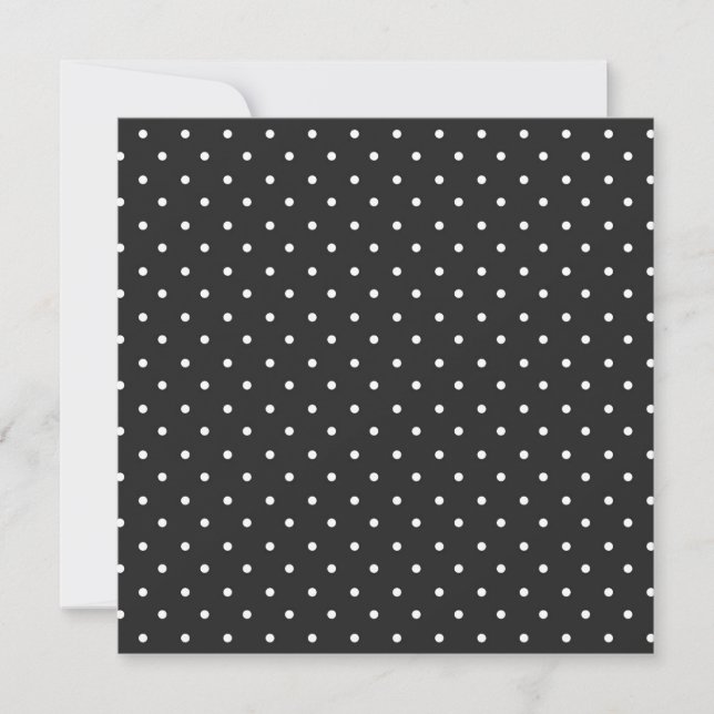 Seamless black and white polka dot pattern  tack kort (Framsida)