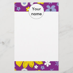 Seamless blommönster brevpapper