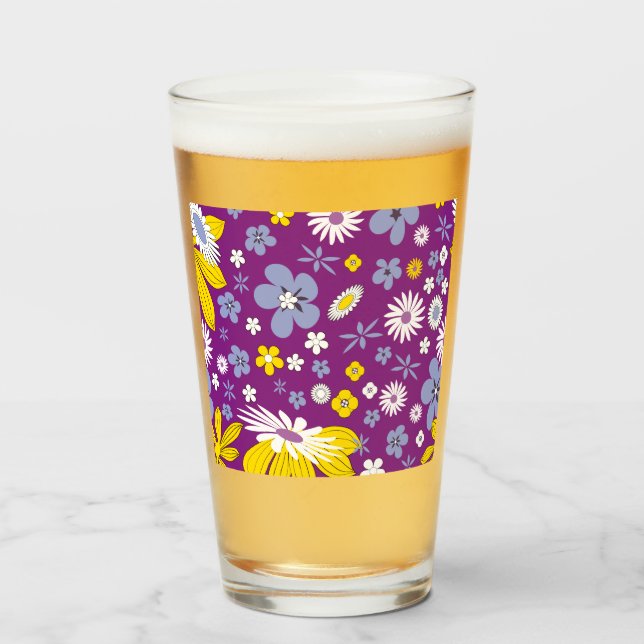 Seamless blommönster glaskopp (Framsida fylld)