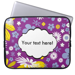 Seamless blommönster laptop fodral
