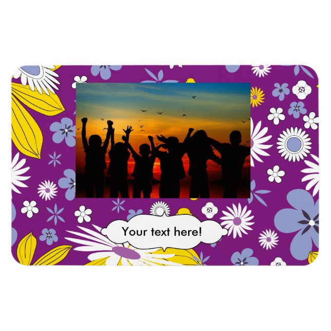 Seamless blommönster magnet (Horisontell)